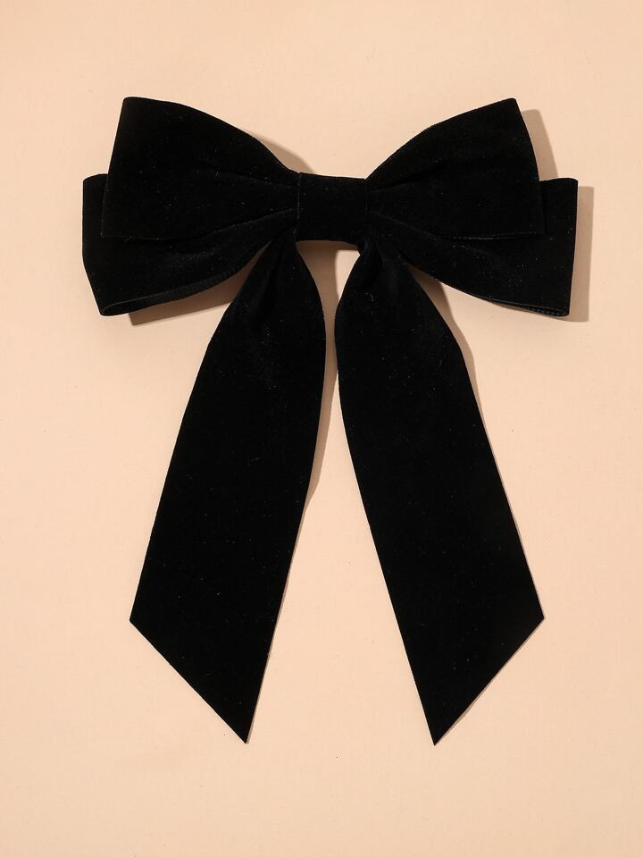 Solid Bow Decor Hair Clip For Everyday Styling Suitable For Campus Dating Vacation Daily Travel | SHEIN