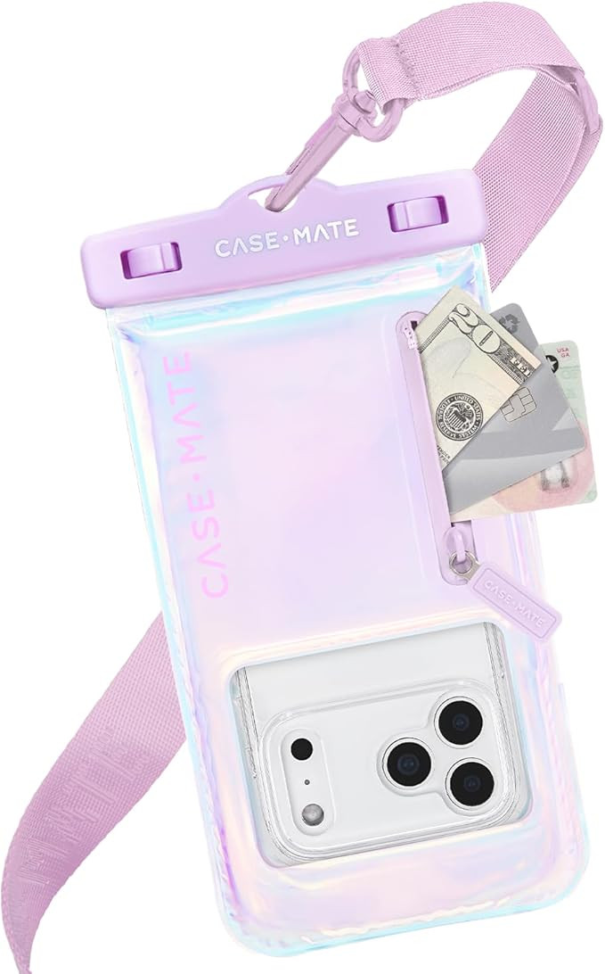 Case-Mate Soap Bubble IP68 Waterproof Phone Pouch with Zip Pocket for 3 Cards & Cash - Large Floa... | Amazon (US)