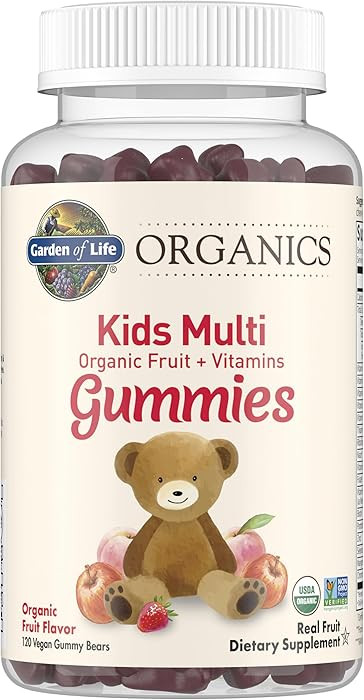 Garden of Life Organics Kids Gummy Vitamins - Fruit - Certified Organic, Non-GMO & Vegan Complete... | Amazon (US)