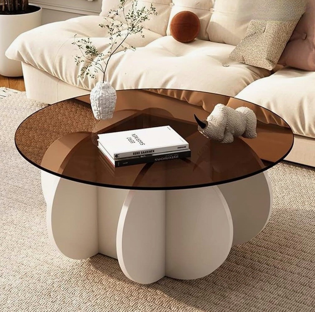 Round Coffee Table, Modern Glass Coffee Table for Living Room. #ltkhomefurnishing

#LTKHome #LTKSaleAlert