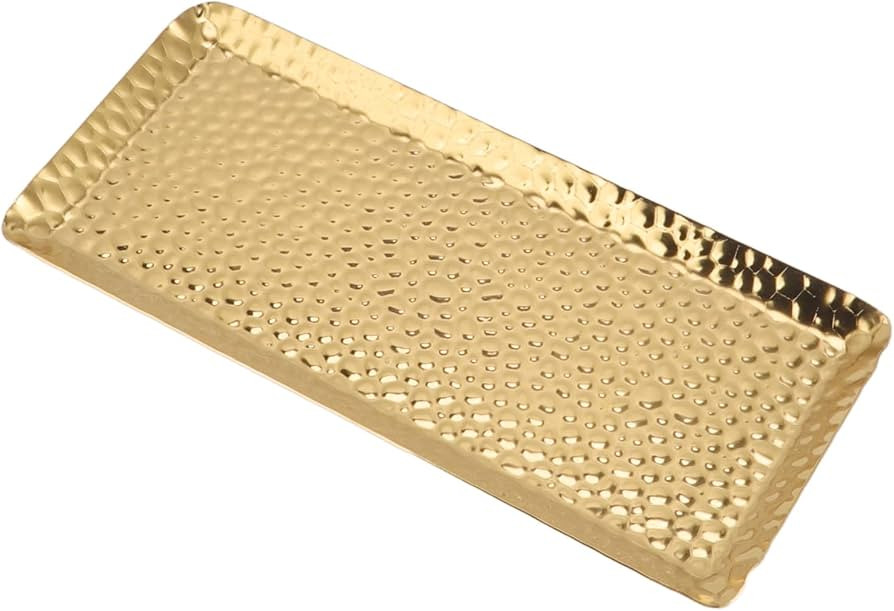 Fdit 25x11cm Towel Hammering Trays,Stainless Steel Multipurpose Dishwasher Safe Dessert Tray That... | Amazon (US)