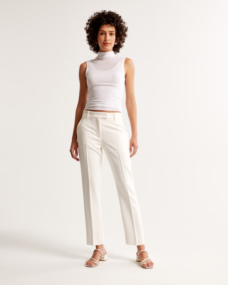 Women's Mid Rise Slim Straight Pant | Women's New Arrivals | Abercrombie.com | Abercrombie & Fitch (UK)