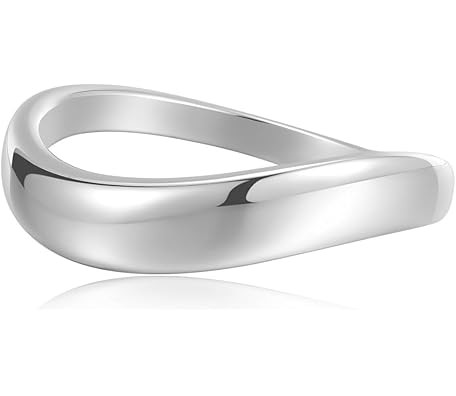 PAVOI 14K Gold Plated Wavy Stackable Ring for Women | Twisted Wave Band | Delicate Eternity Rings | Amazon (US)