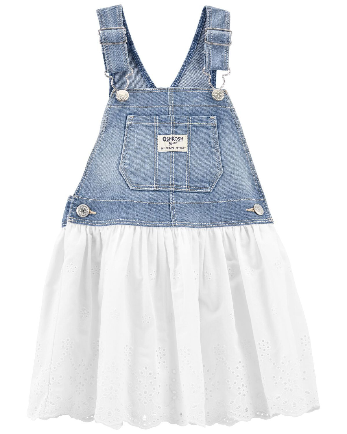 Toddler Denim Eyelet Jumper Dress - OshKosh | Carter's | Carter's Inc