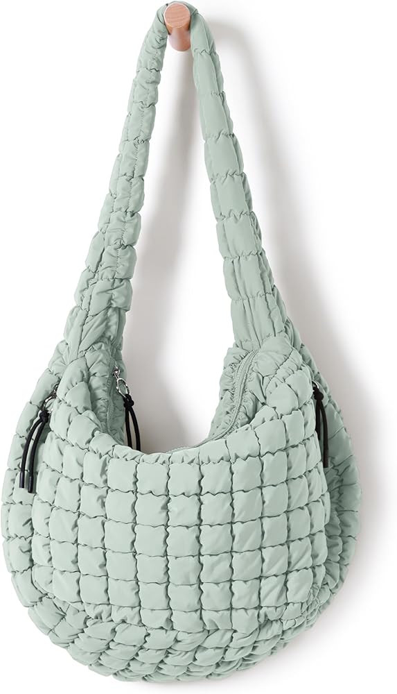 ODODOS Quilted Carryall Tote Bag for Women Crossbody Large Hobo Lightweight Padding Shoulder Bag | Amazon (US)