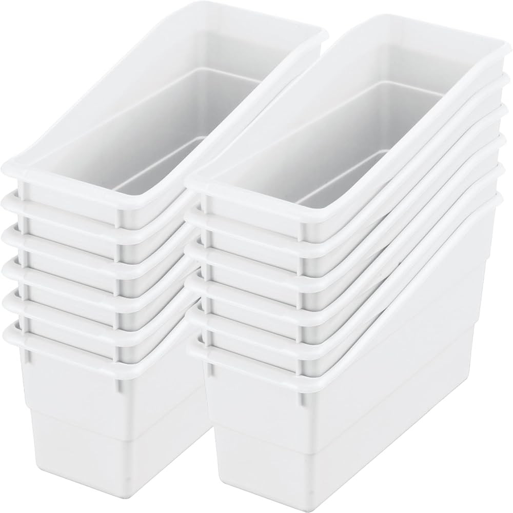 Really Good Stuff Durable Book and Binder Holders - 12 Pack - Ideal for Narrow or Vertical Storag... | Amazon (US)