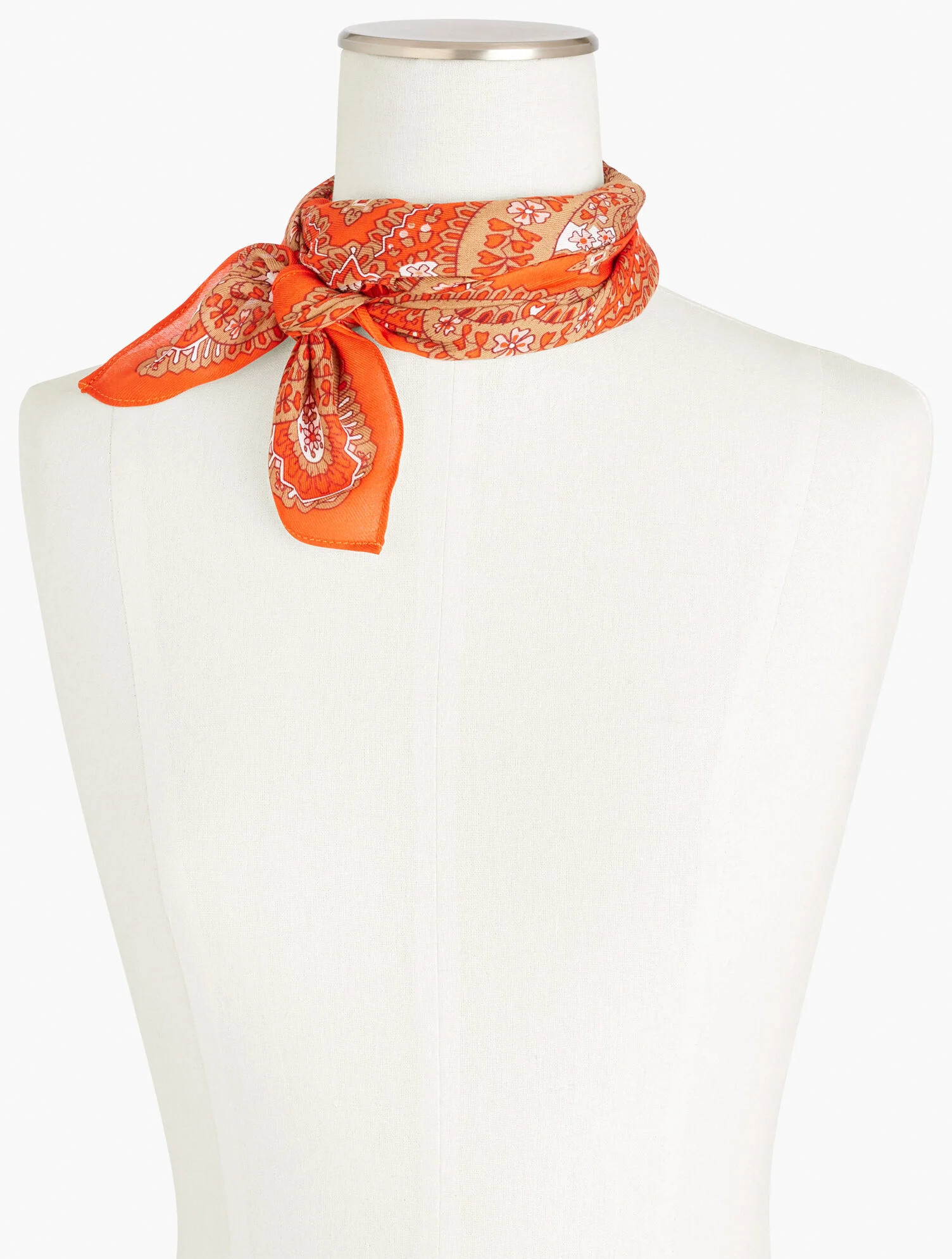 Harvest Paisley Square Scarf | Talbots