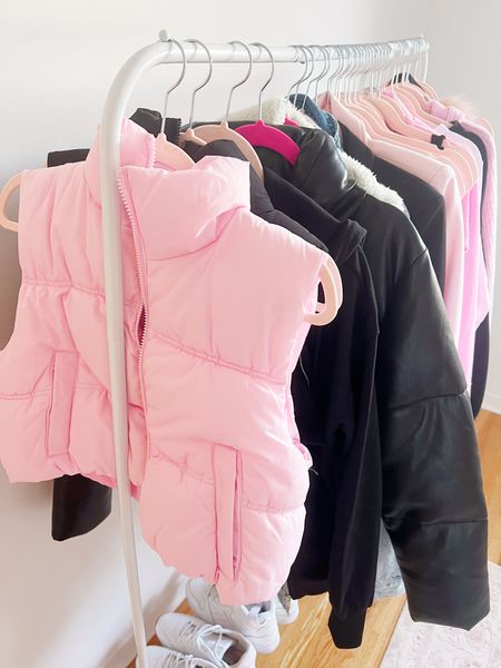 Pink puffer vest 
True to size 


#LTKfindsunder50 #LTKSeasonal #LTKstyletip