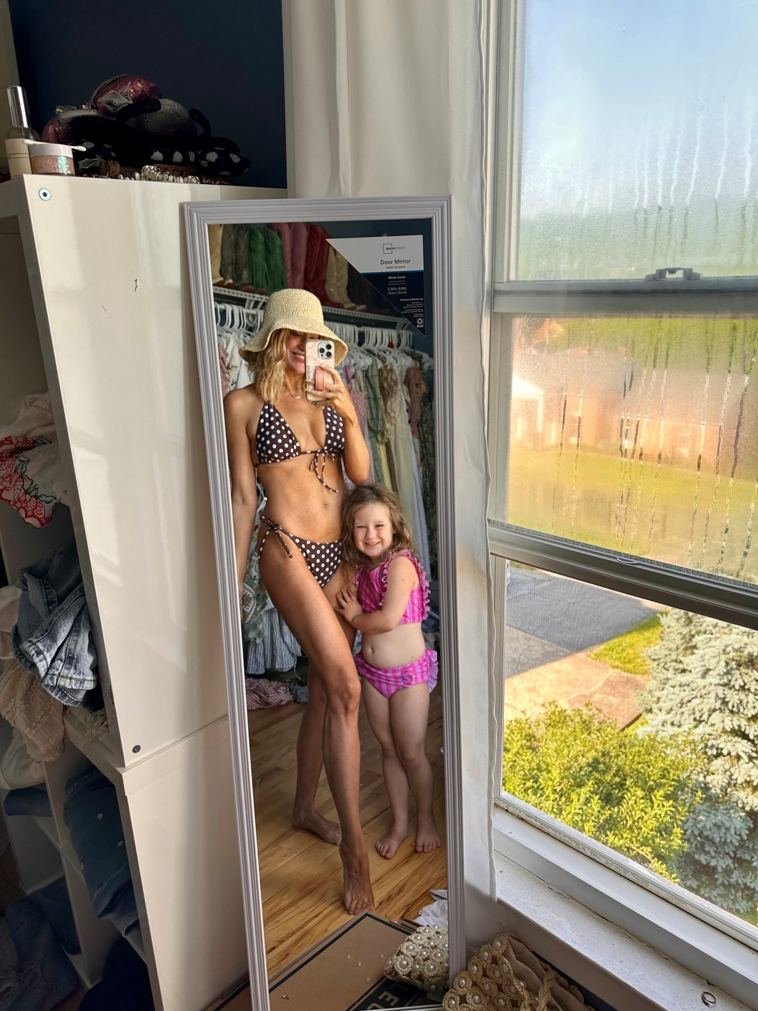 Brown polka dot bikini 

Wearing a small in both 

#LTKSummerEdit #LTKFindsUnder50 #LTKSwim