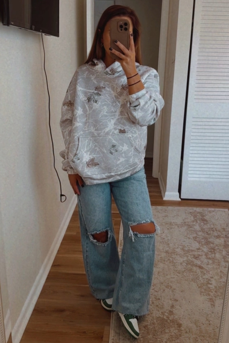 OOTD Inspo! Love this camo sweatshirt! 🤎 #amazon #amazonfinds 

#LTKSeasonal #LTKstyletip #LTKfindsunder50