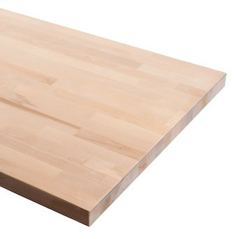 The Baltic Butcher Block  96-in x 24.96-in 24.96-in x 1.75-in Natural Straight Butcher Block Birch C | Lowe's