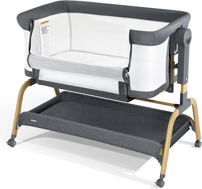 Jimglo 3 in 1 Baby Bassinet, Bedside Bassinet for Baby, Rocking Bassinet with Comfy Mattress and ... | Amazon (US)