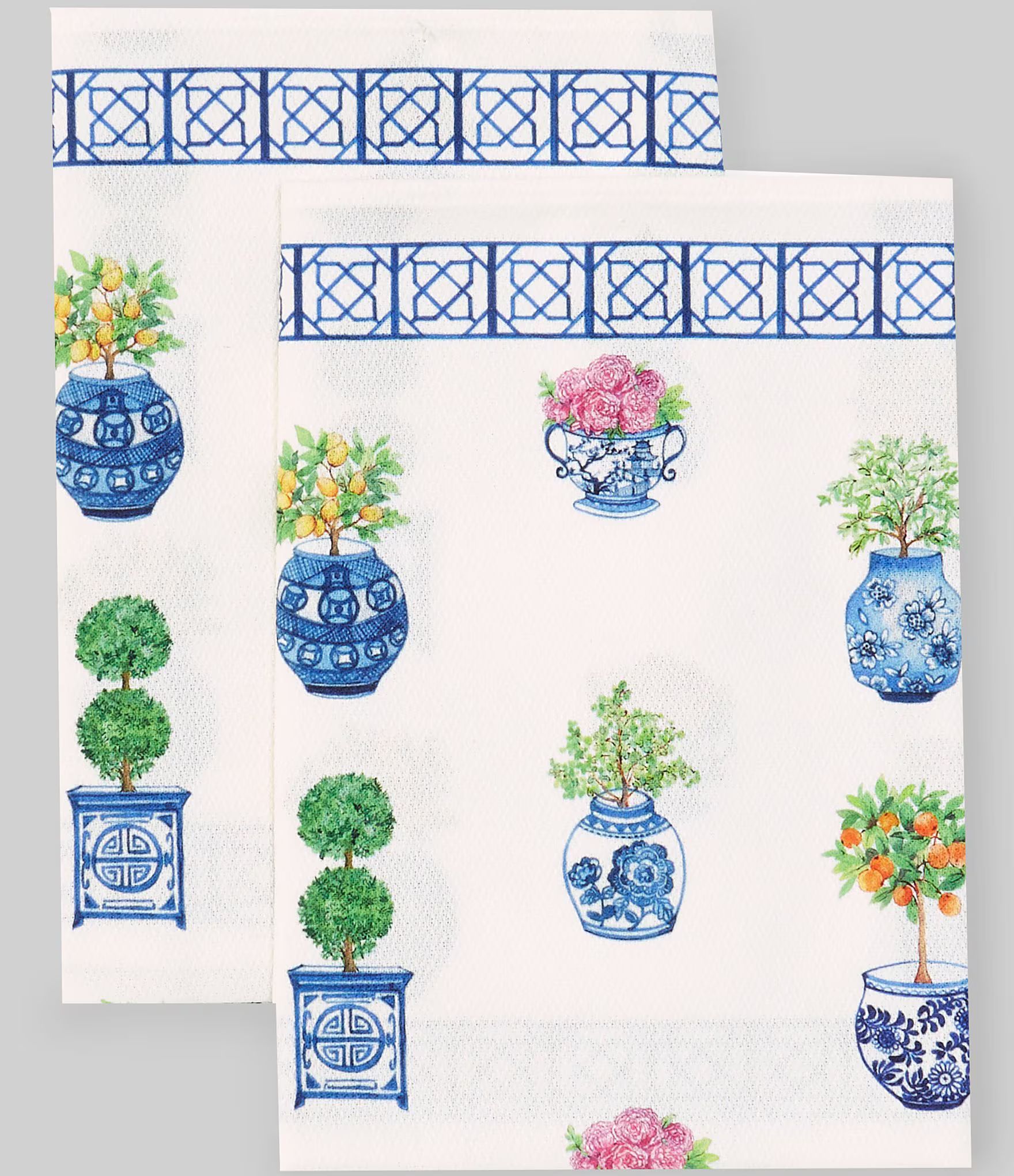 Southern Living Chinoiserie Floral Towels, Set of 2 | Dillard's | Dillard's