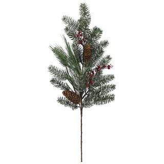 Iced Dark Green Spruce with Berry & Pinecone Stem by Ashland® | Michaels Stores