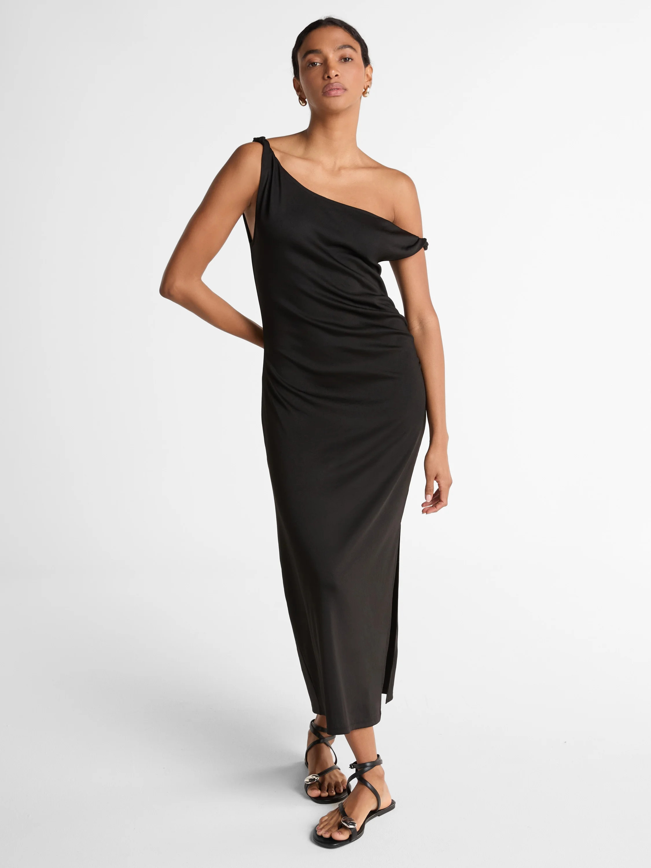 Scoop Women’s Asymmetrical Maxi Dress, Sizes XS-XXL - Walmart.com | Walmart (US)