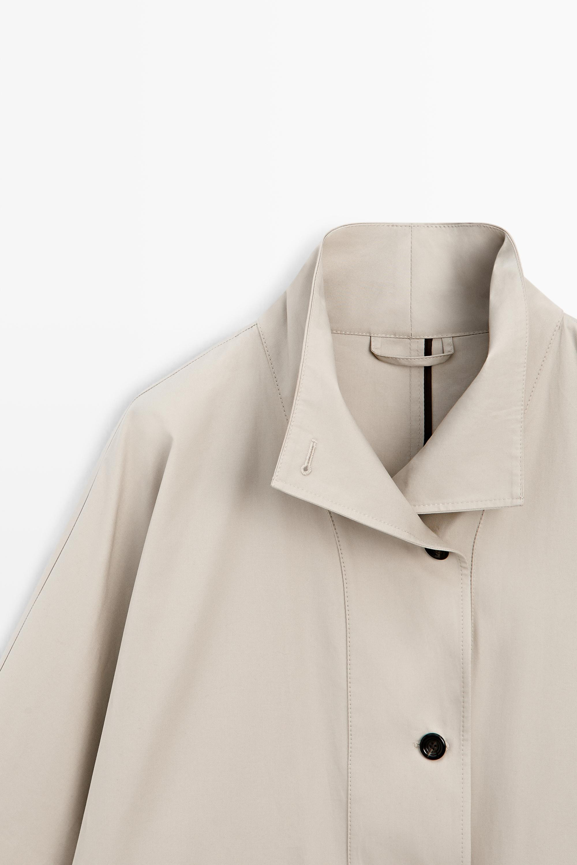 Jacket with high collar detail | Massimo Dutti UK