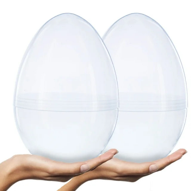 Set of 2 Giant Transparent Jumbo Size Clear Plastic Easter Eggs 10 Inches | Walmart (US)