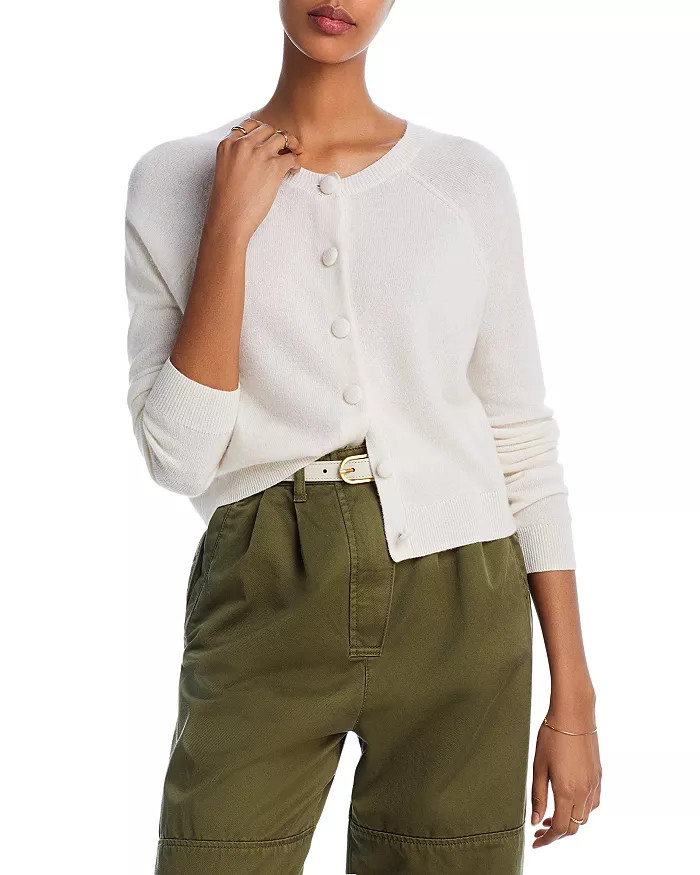 AQUA Crewneck Cashmere Cardigan - 100% Exclusive Women - Bloomingdale's | Bloomingdale's (US)