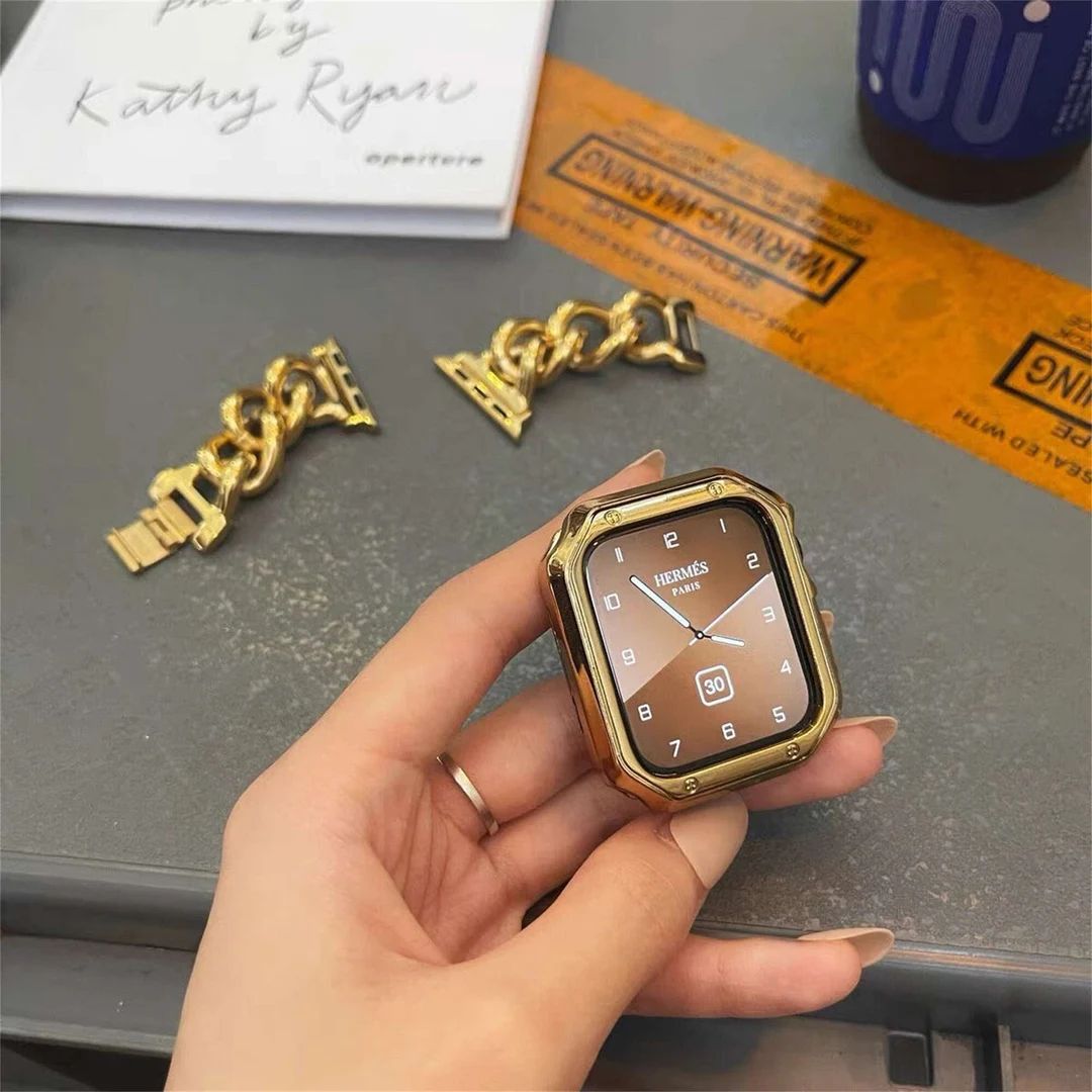Luxury Gold Starlight Apple Watch TPU Cases Silver, Gold, Black, Rose Gold Bumper 38 40 41 42 44 ... | Etsy (UK)