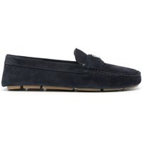 Prada Enamel Triangle Logo Suede Loafers | Balardi (US & Canada)