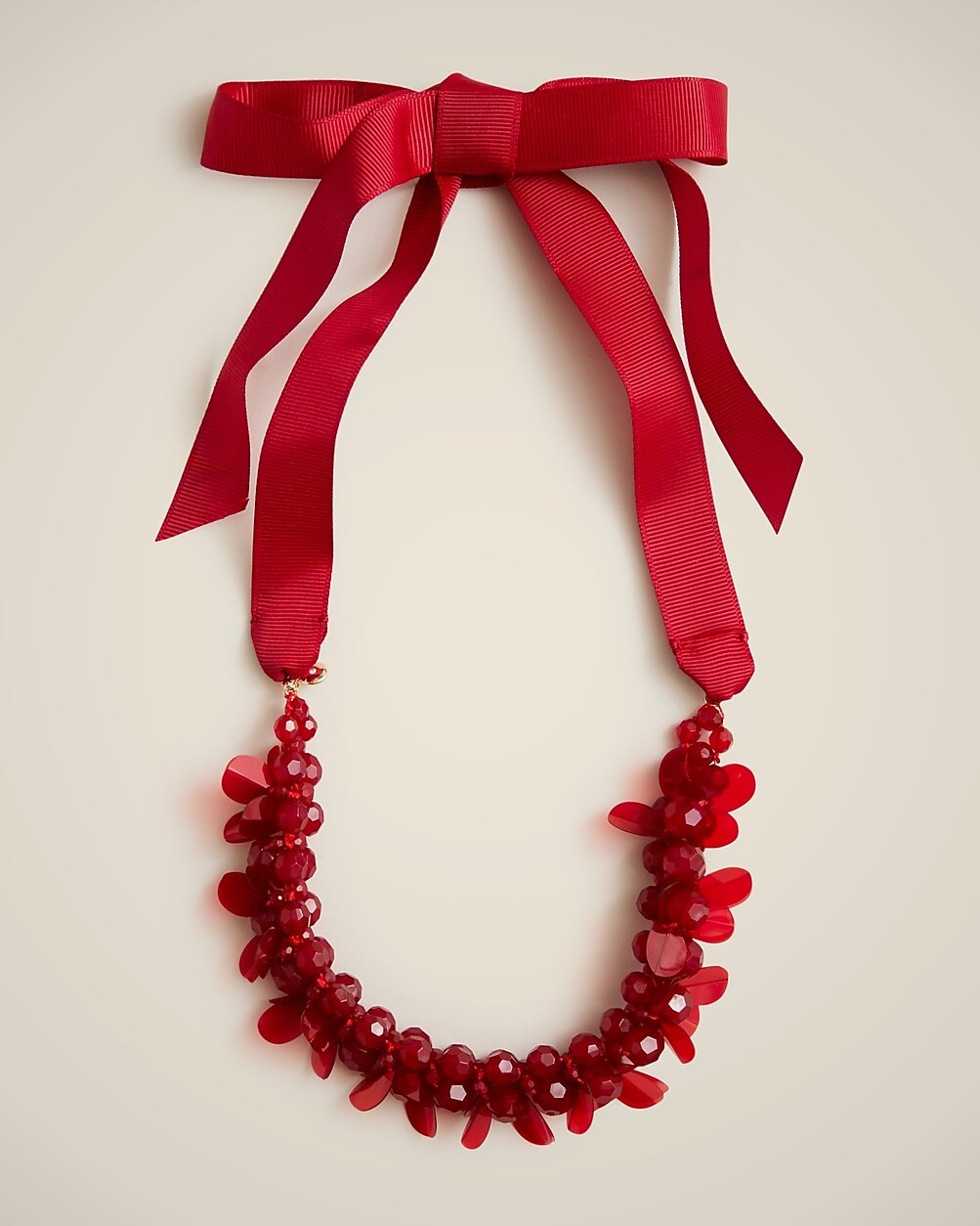 Girls' beaded grosgrain necklace | J. Crew US