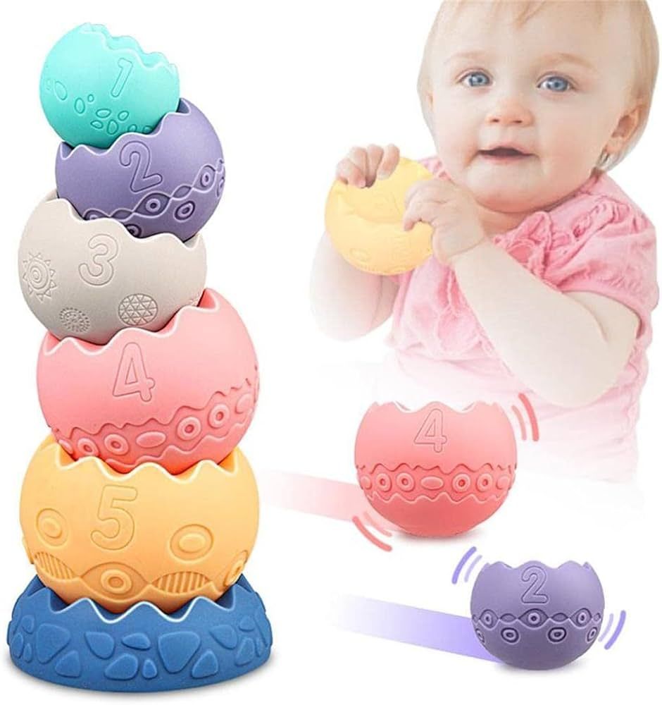 Baby Sensory Balls Teething Toys 6 9 12 18 Months Soft Building Blocks Toddlers Montessori Early ... | Amazon (US)