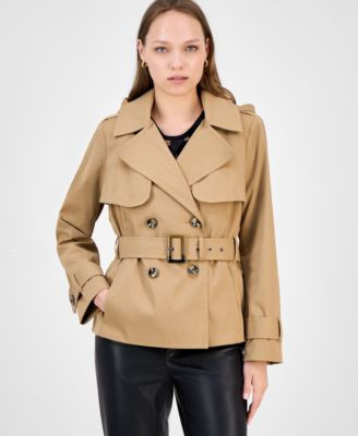 London Fog Women's Double-Breasted Belted Trench Coat, Exclusively at Macy's - Macy's | Macy's