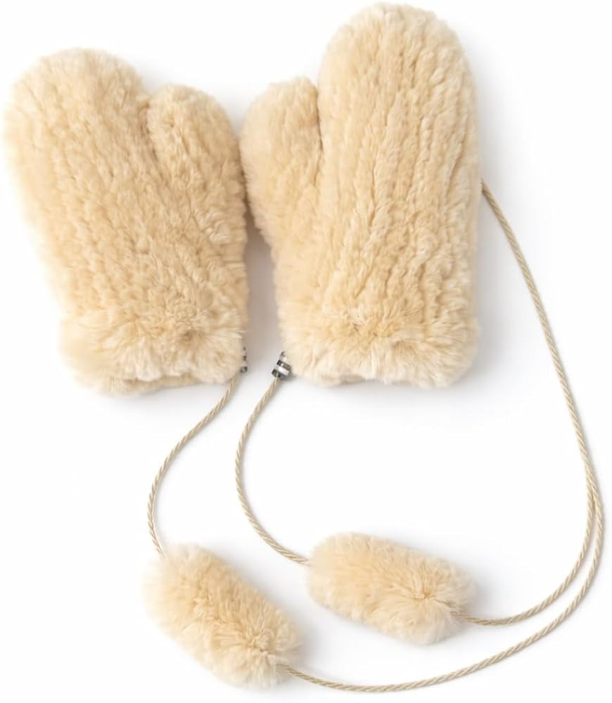 Elana Luxury Winter Fur Mittens for Women | Amazon (UK)