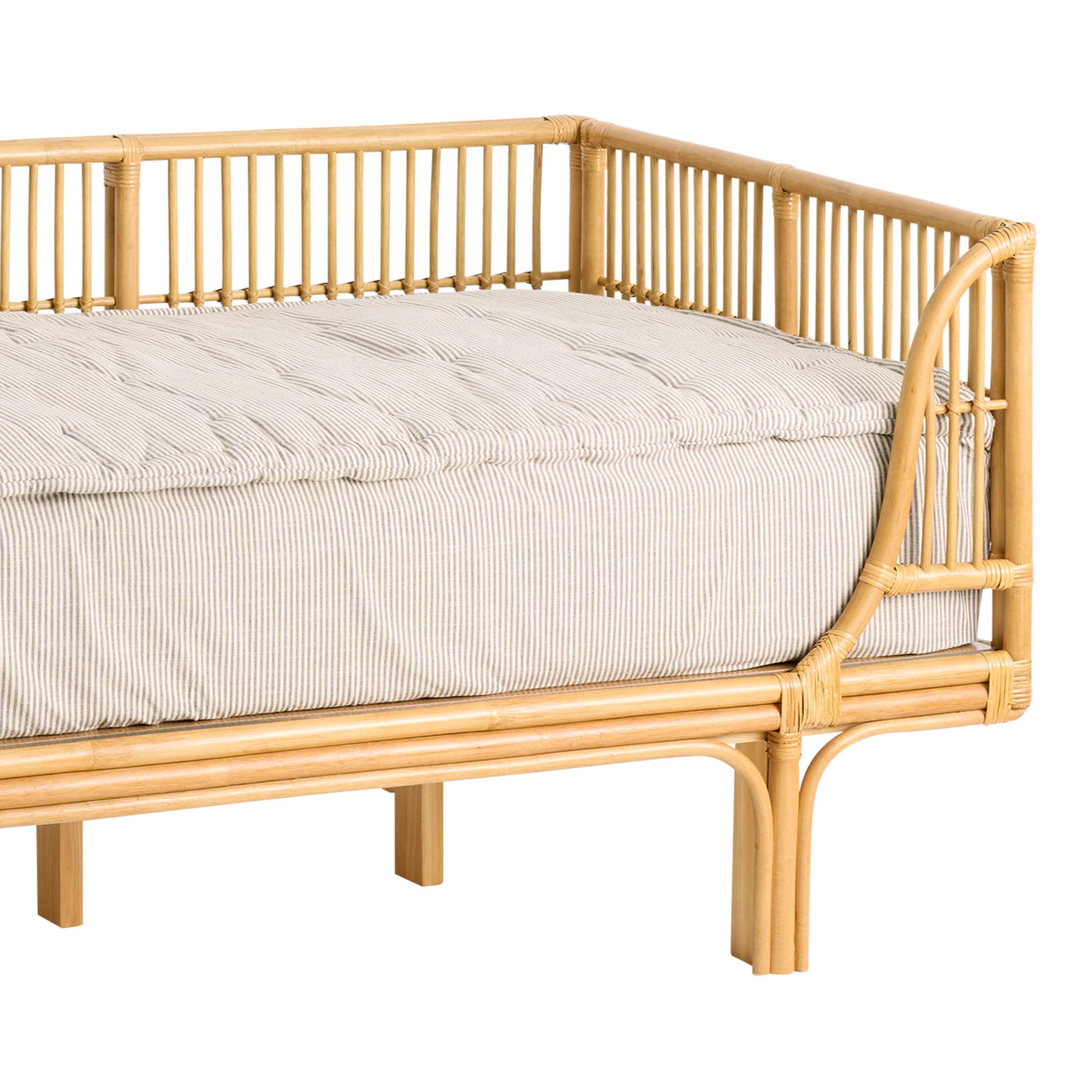 Marseille Two Tone French Stripe Twin Mattress Cover | World Market