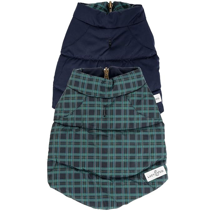 Lucy & Co. Reversible Puffer Dog Vest - Stylish Dog Outfits - Dog Jacket - Dog Coat - Dog Sweater... | Amazon (US)