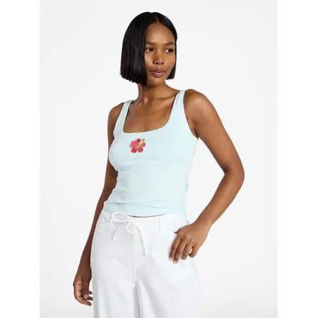 No Boundaries Embellished Tank Top, Women's XXS-XXL | Walmart (US)