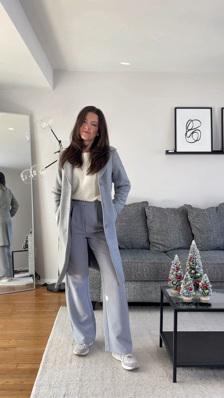 Wearing my true size in the trousers (long version though for extra length) and a small in the sweater and coat! 

#LTKSeasonal #LTKCyberWeek #LTKHoliday