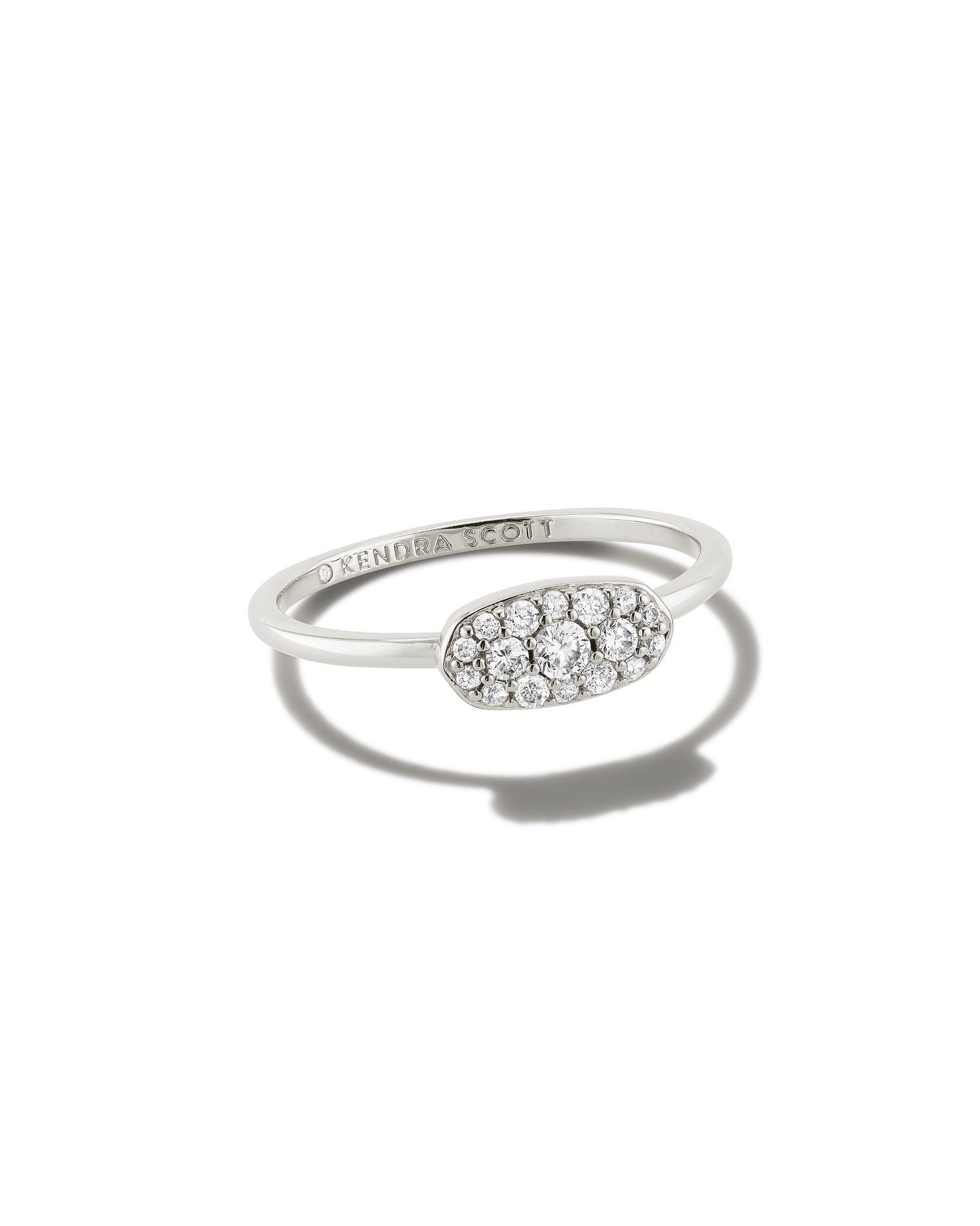 Grayson Gold Band Ring in White Crystal | Kendra Scott | Kendra Scott