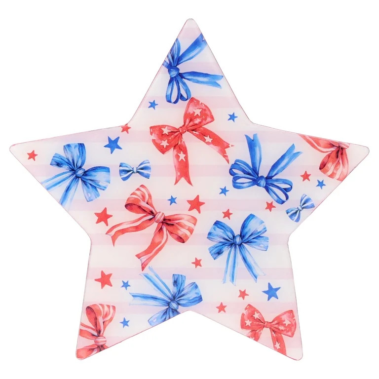 Wood Star Tabletop Decoration, Red/White/Blue, Patriotic by Way To Celebrate | Walmart (US)