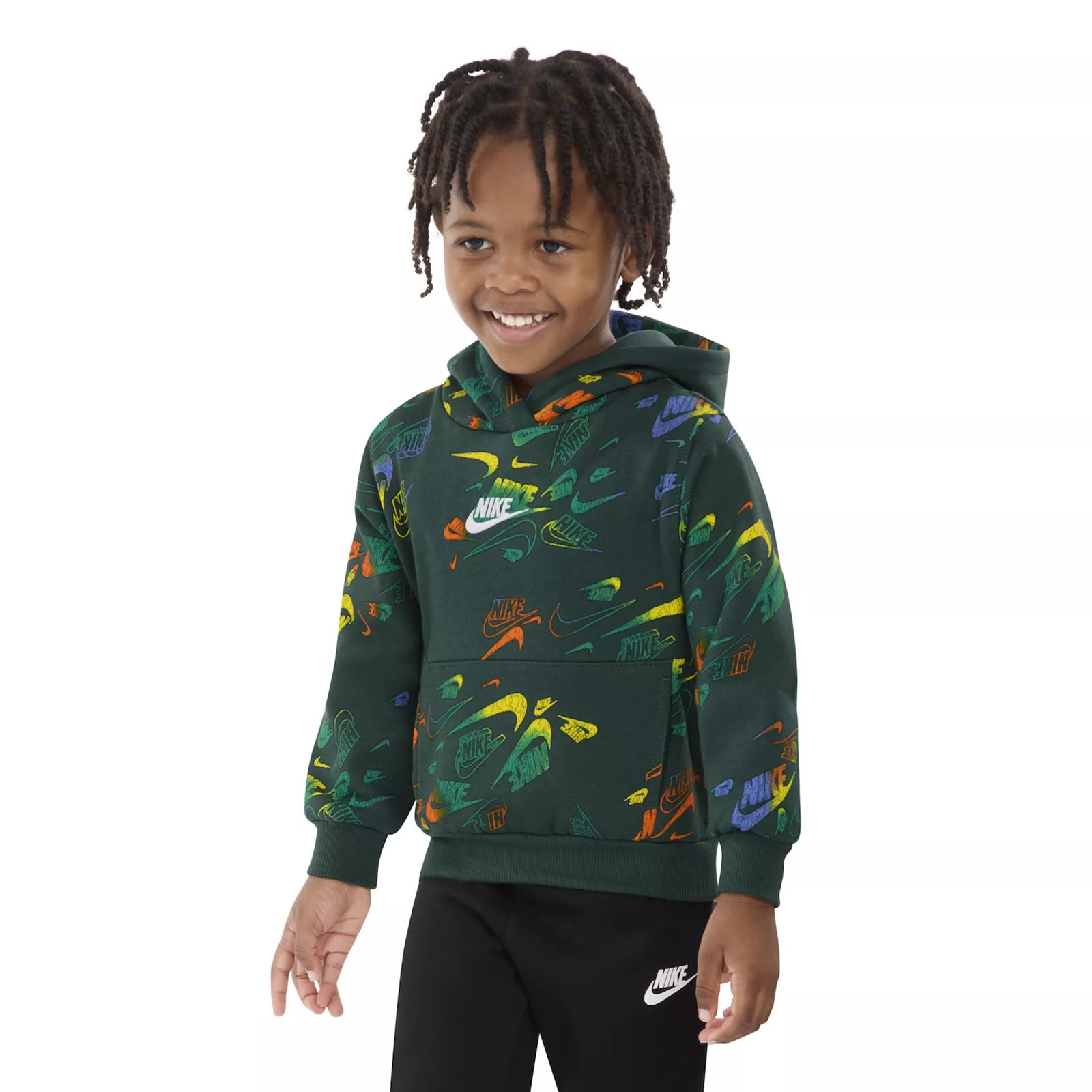 Toddler Boys Nike All-Over Print Hoodie, Toddler Boy's, Size: 2T, Fir | Kohl's