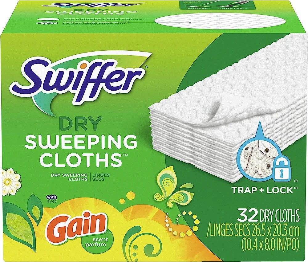 Swiffer Sweeper Dry Dust Mop Refills, Dusters for Cleaning, Gain Scent, 32 Count | Amazon (CA)