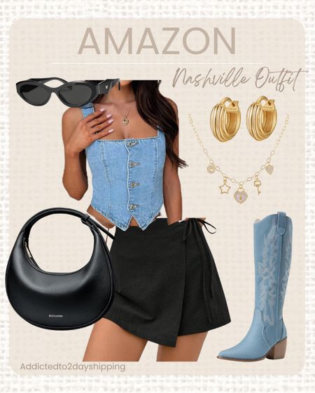 AMAZON- Nashville summer outfit idea

I paired this linen wrap black skort that ties with a square neckline button down denim tank top. I accessorized with denim cowboy boots, a black leather shoulder bag, black oval sunglasses, gold hoop earrings and a gold charm necklace.



#LTKStyleTip #LTKSeasonal #LTKFindsUnder100