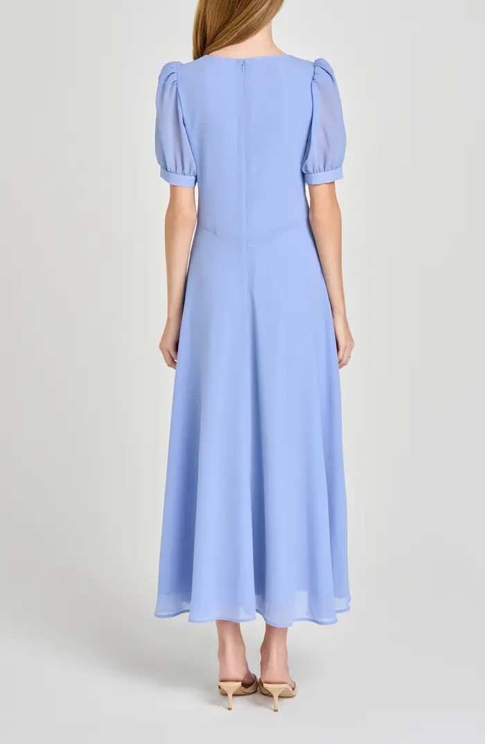 Juliana Short Sleeve A-Line Midi Dress | Nordstrom