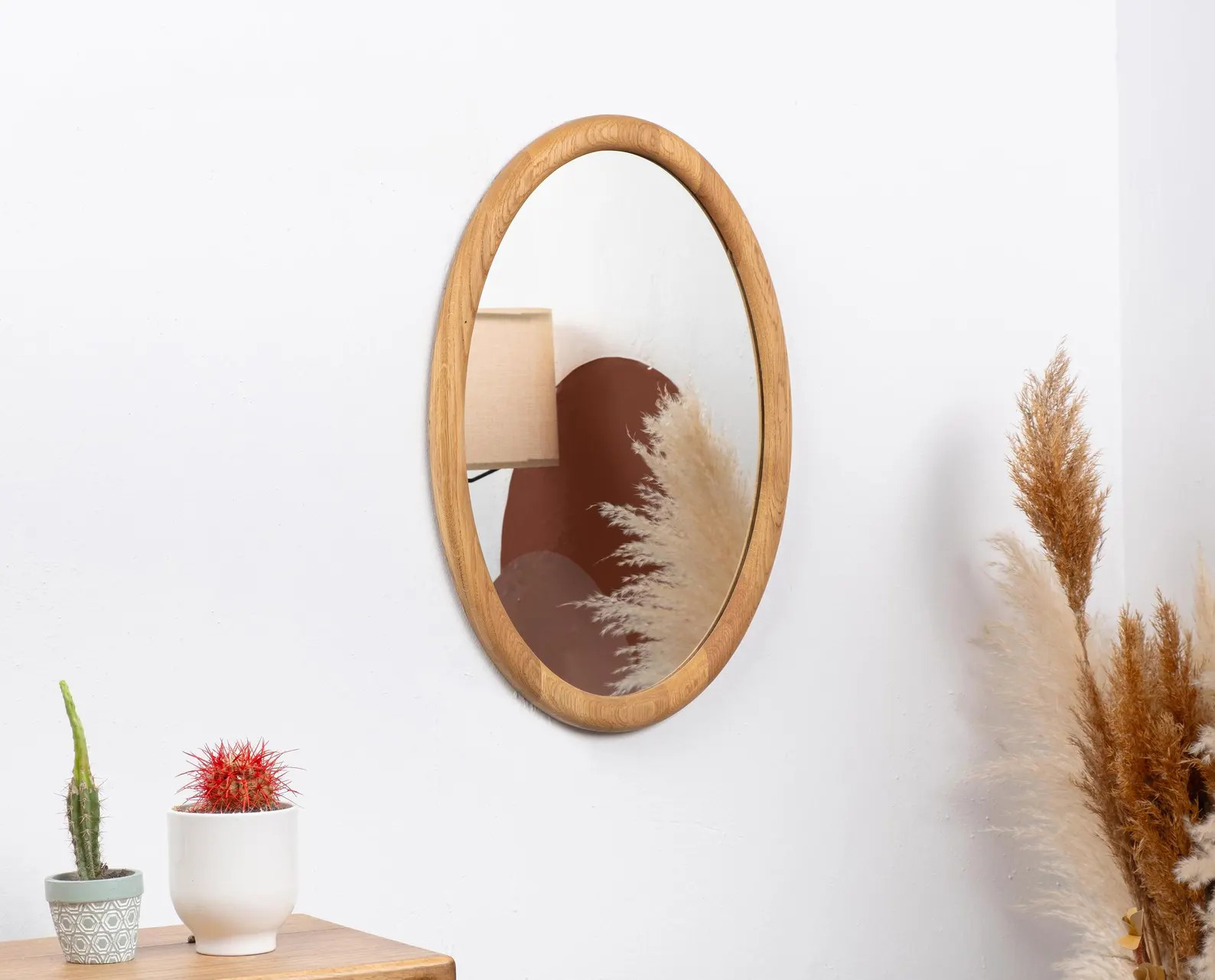 Oval Mirror Made of Wood | Etsy (Global)