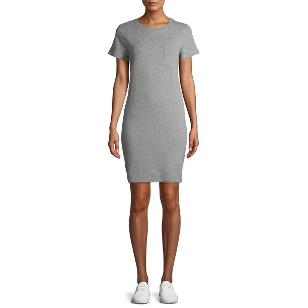 Time and Tru Women's T-shirt Dress with Pocket | Walmart (US)