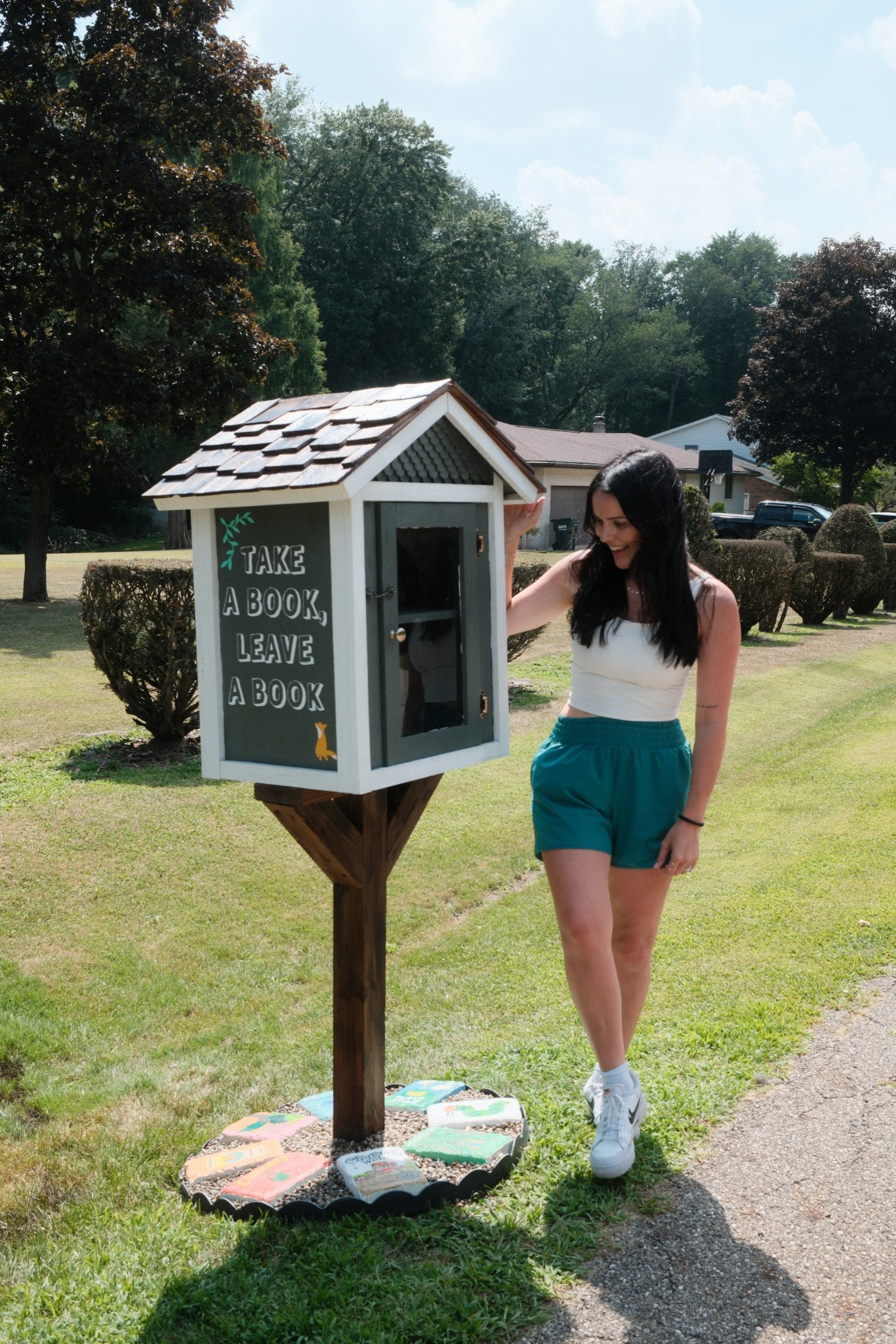 Updated our little free library, linking the plans again & my outfit! #bookish #books #booktok 

#LTKActive #LTKHome #LTKWorkwear