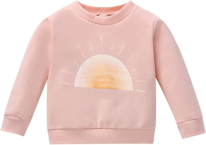Infant Toddler Baby Girl Sweatshirt Long Sleeve Pullover Top Sweaters Sun Print Shirts Fall Winte... | Amazon (US)