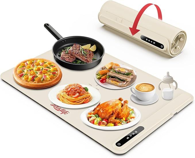 Electric Warming Tray with Adjustable Temperature, Laudlife Foldable Food Warmer for Parties Feat... | Amazon (US)