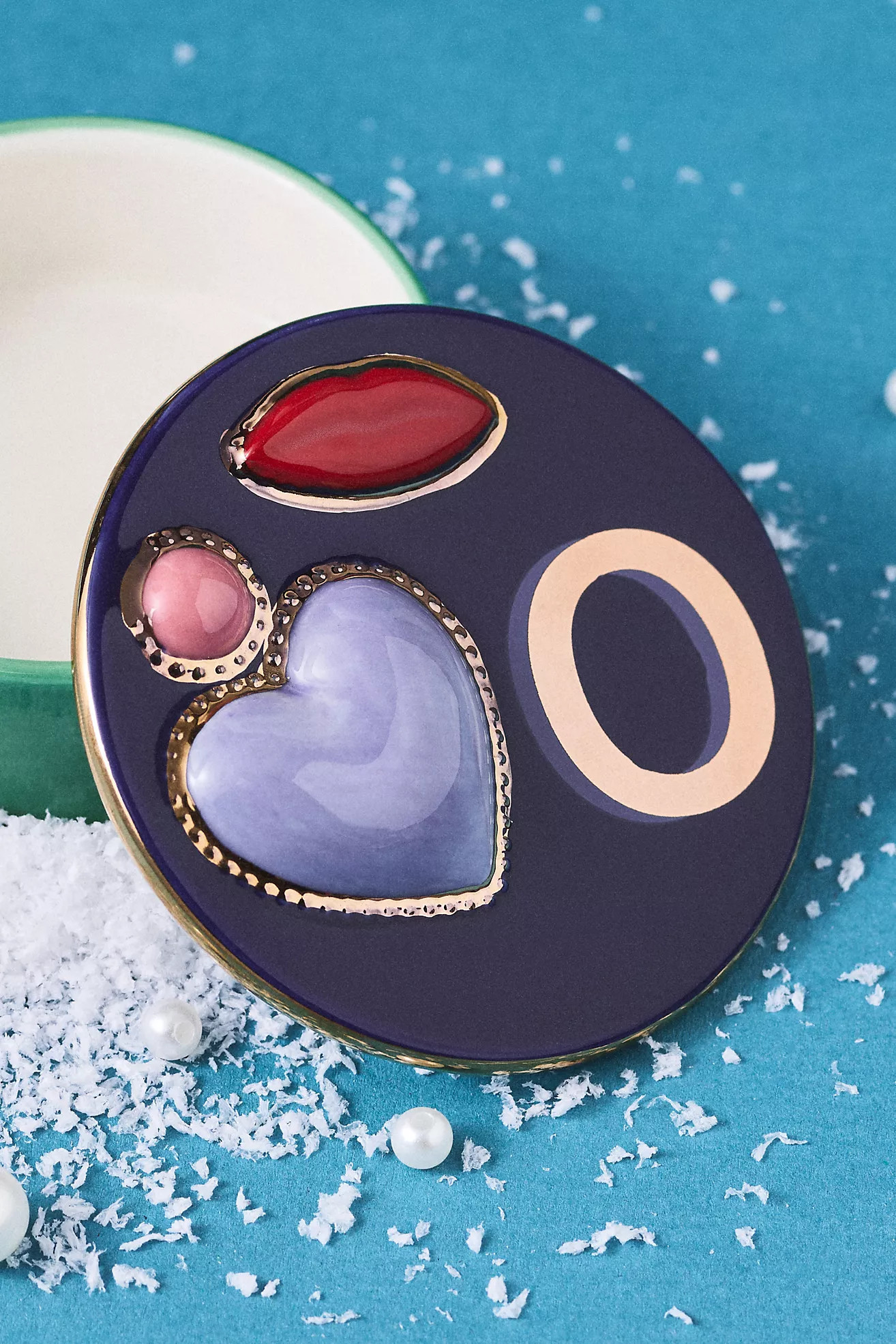 Handpainted Stoneware Monogram Trinket Box | Anthropologie (US)