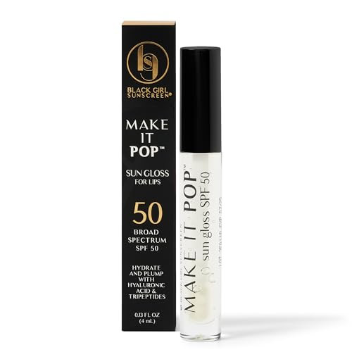 BlackGirlSunscreen BLACK GIRL SUNSCREEN - Make It Pop Sungloss - Revolutionary Sun Protection and Gloss in One - SPF 50 (Clear Skyes) | Amazon (US)