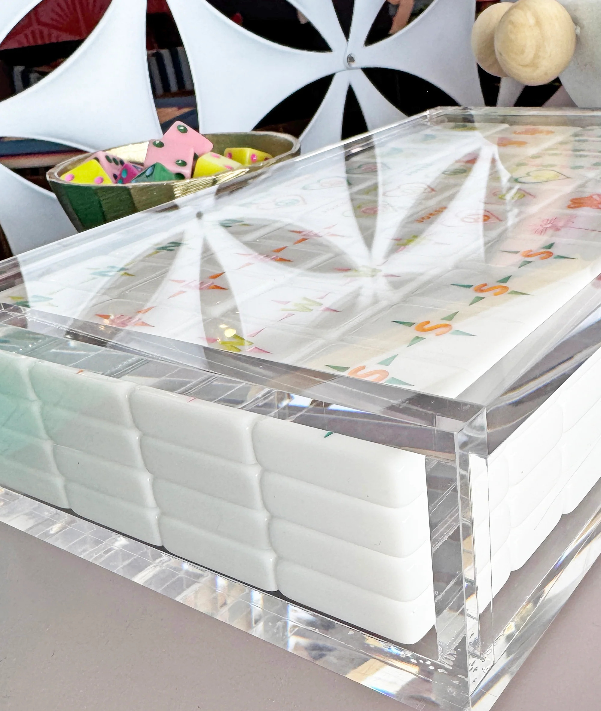 Lucite Mahjong Tile Display Box | Peace Love Mahjong