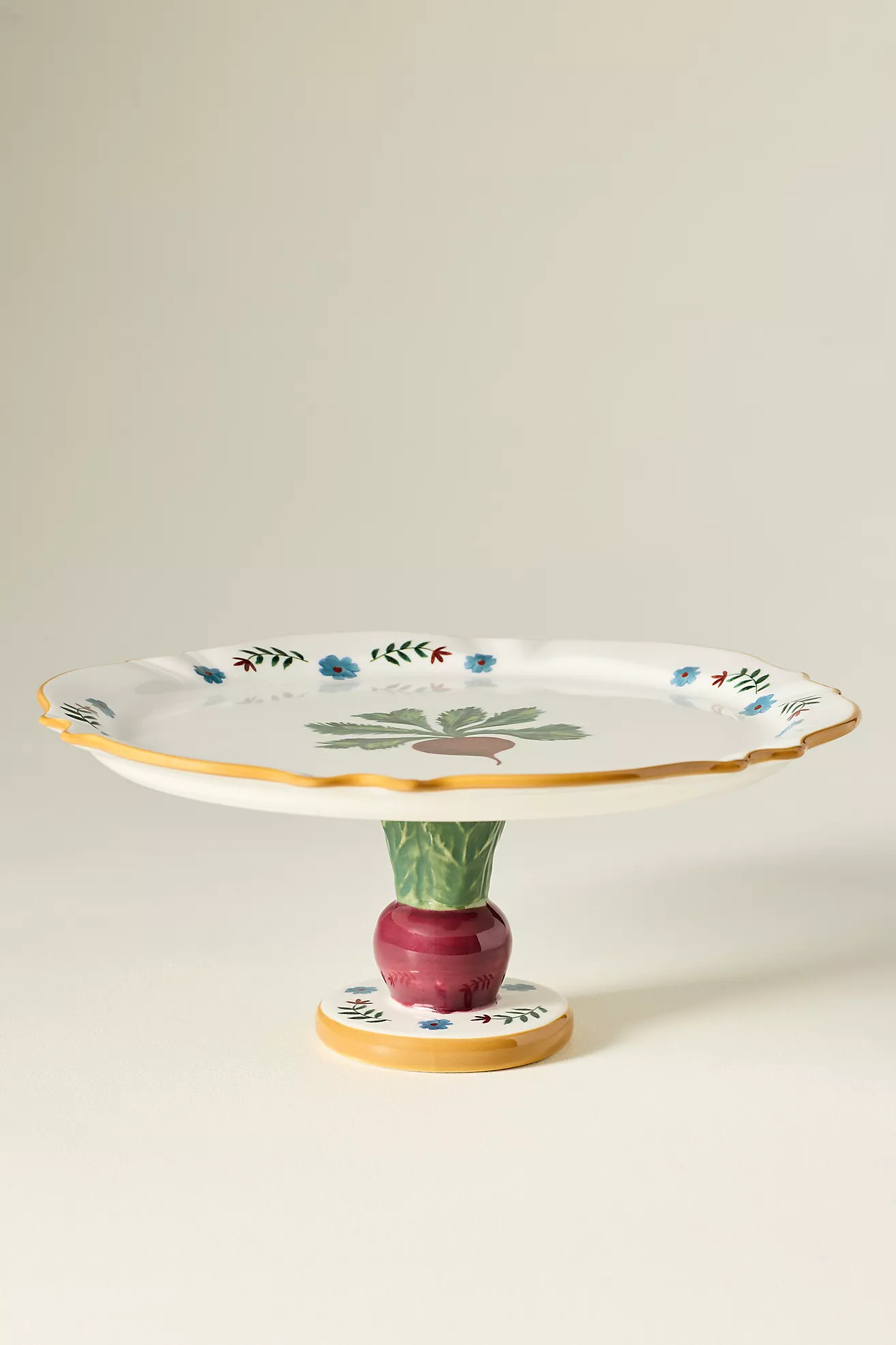 Alana Stoneware Radish Cake Stand | Anthropologie (US)