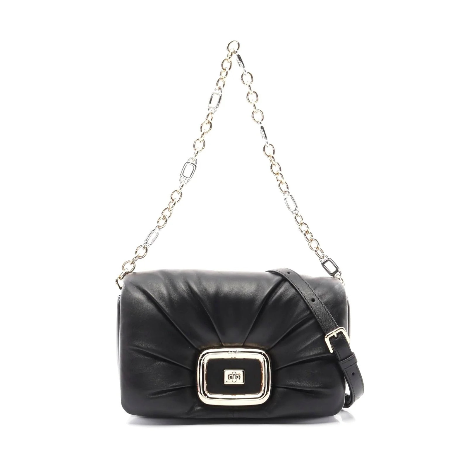 Roger Vivier Viv Shock Leather Shoulder Bag | Shop Simon