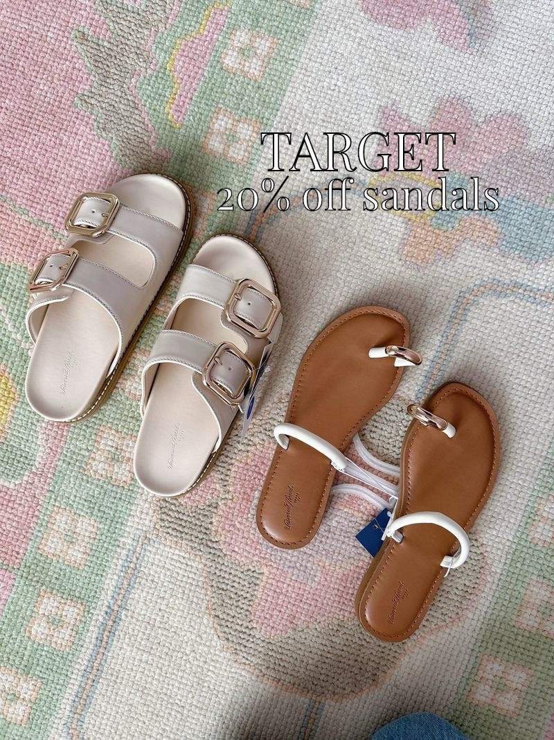 Target sandals on sale! Obsessed with Target sandals for budget friendly finds and these are so easy to dress up and down!  

 