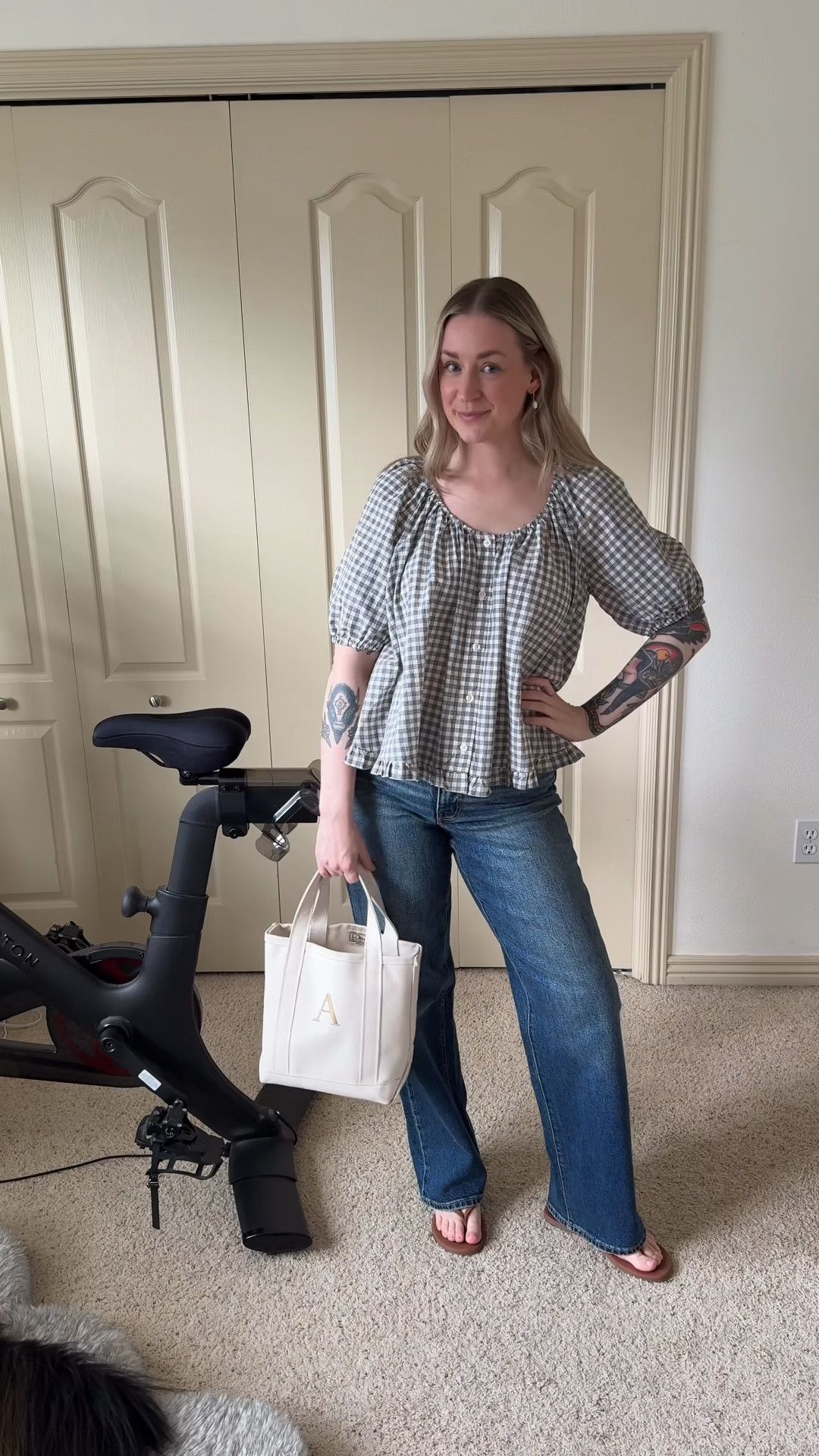 Outfit for a picnic w/ my bf !! 🌼🧺🤍 Lovingggg these jeans, simple sandals that go with everything and this cute, effortless top from Target! Of course my LLBean bag + cutie freshwater pearl earrings to top it all off ✨

#LTKgrwm #LTKootd #LTKdayinmylife